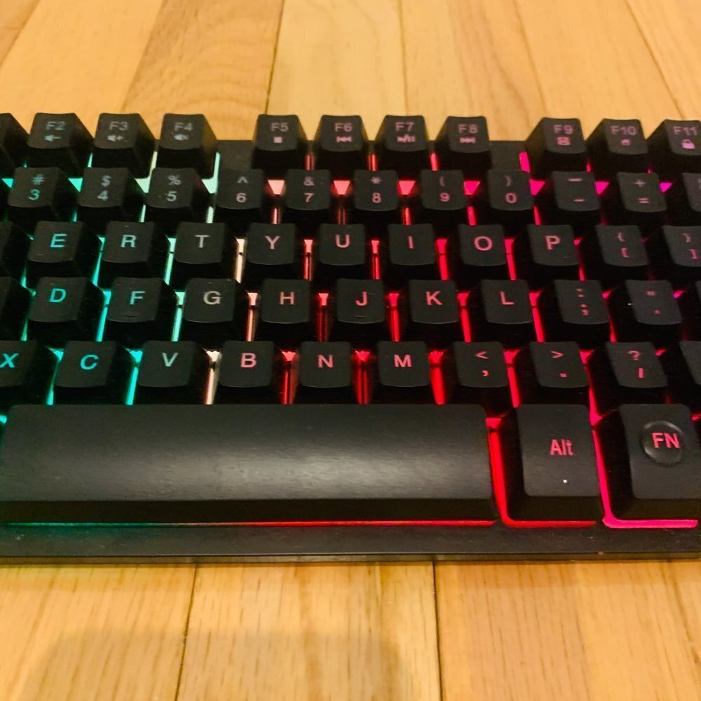 Rainbow LED Backlit 87 Keys Gaming Keyboard, Compact Keyboard - Picture 5 of 13